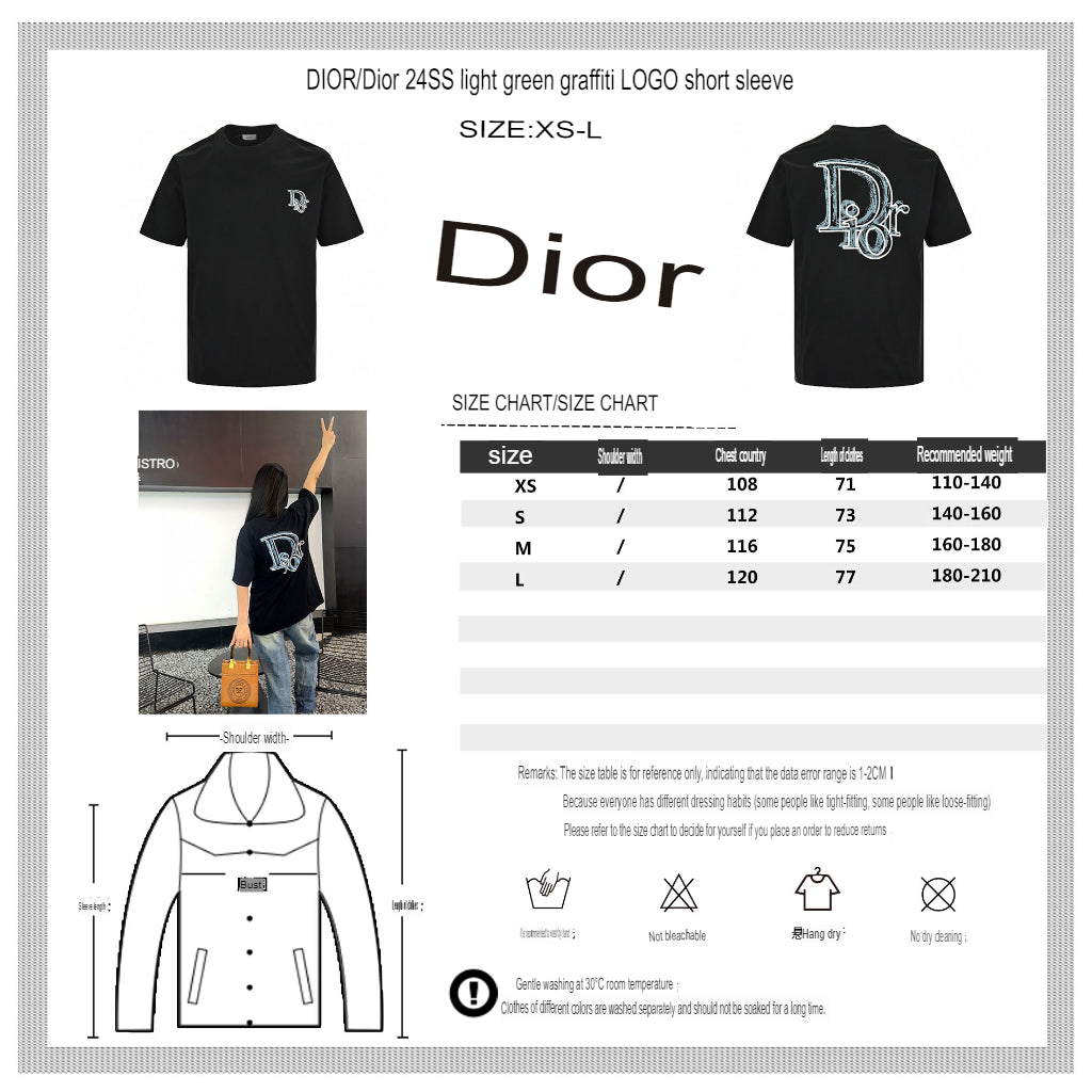 Dior Classic Logo T-Shirt (Black) - logo - replica sneakers