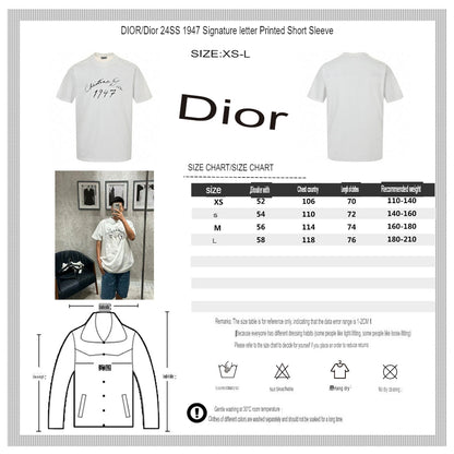 Dior 1947 Signature T-Shirt - logo - replica sneakers