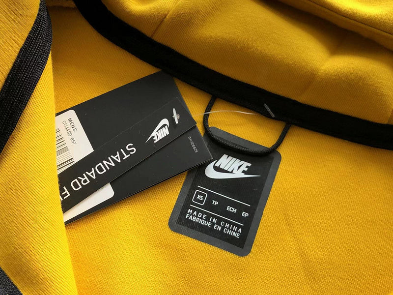 NIKE TECH FLEECE HOODIE x YELLOW - box - replica sneakers