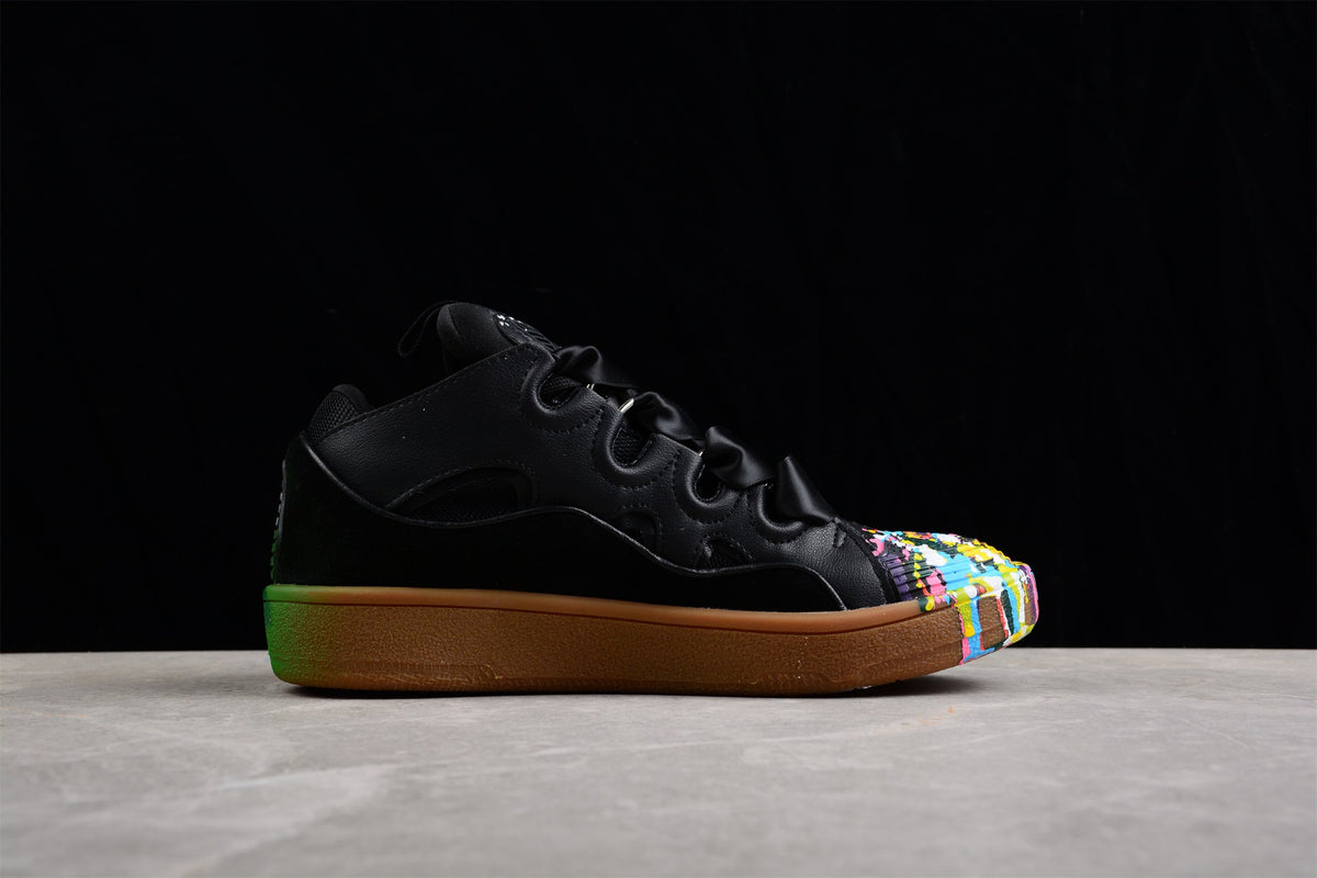 Multicolor Low Top Sneakers - Black Unisex Streetwear Limited Edition - ### Black Multicolor Low Top Sneakers Introducing the Black Multicolor Low Top Sneakers, a bold