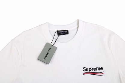 BALENCIAGA x SUPREME RED BLACK S T-SHIRT WHITE - outsole - replica sneakers
