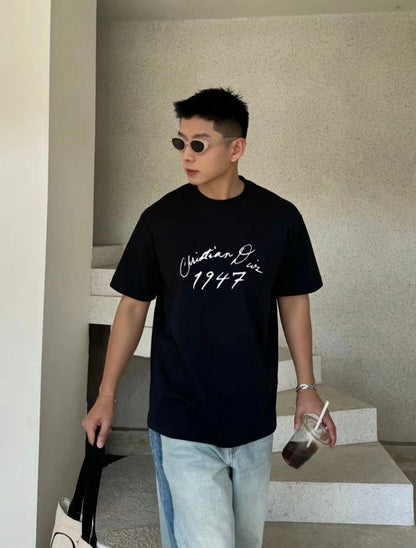 Dior 1947 Signature Black T-Shirt - logo - replica sneakers