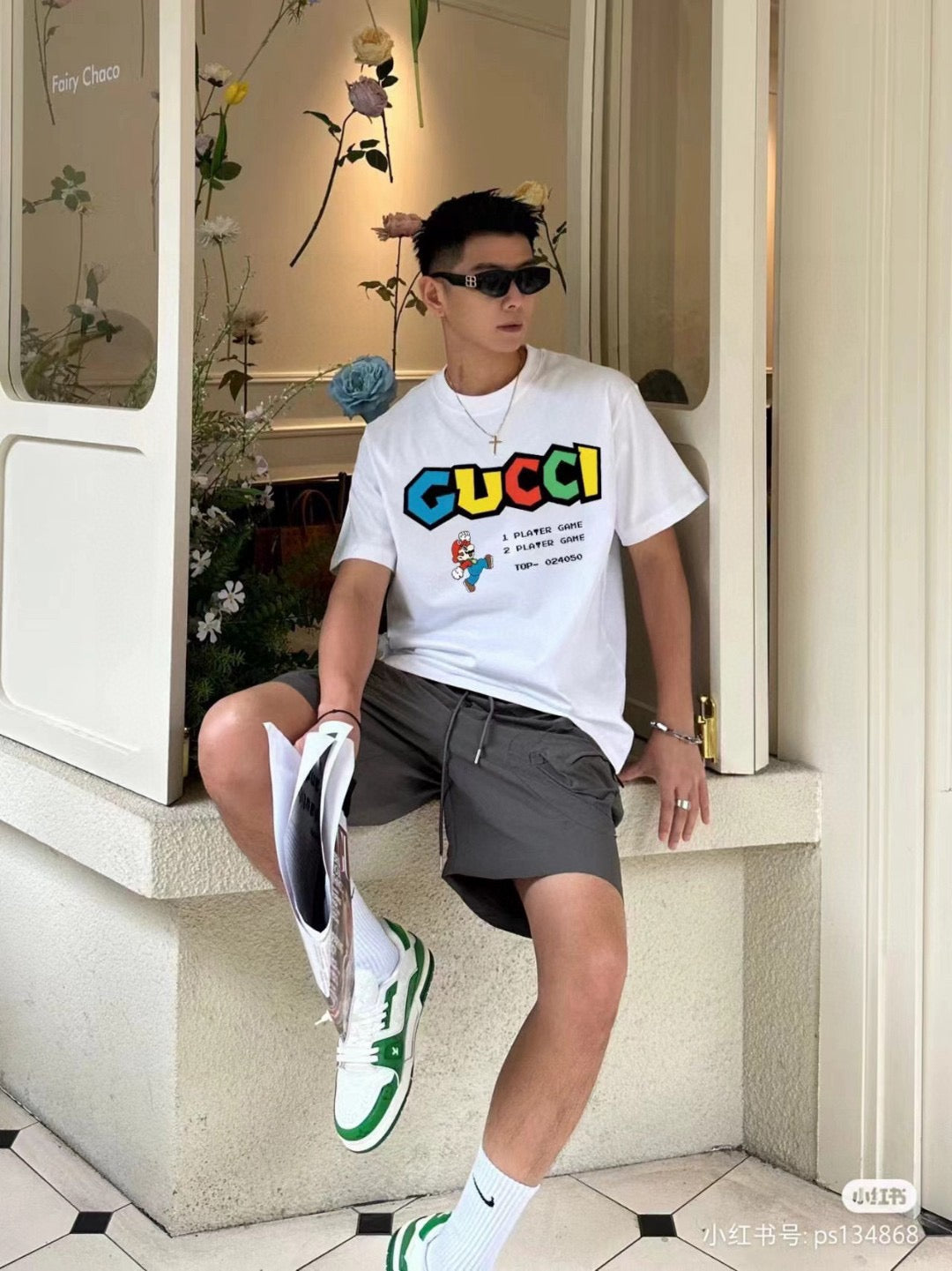 Gucci Retro Game T-Shirt (Cream) - logo - replica sneakers