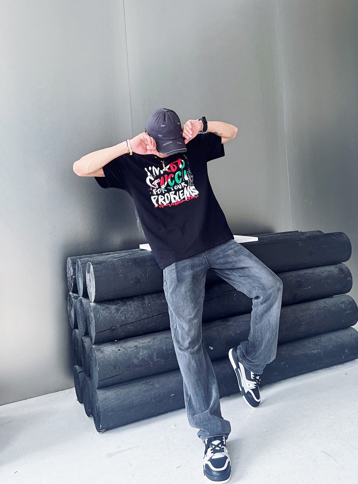 Gucci 'I'm Too Gucci for Your Problems' T-Shirt - Black - logo - replica sneakers
