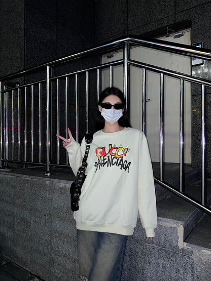 Gucci x Balenciaga Sweatshirt - logo - replica sneakers