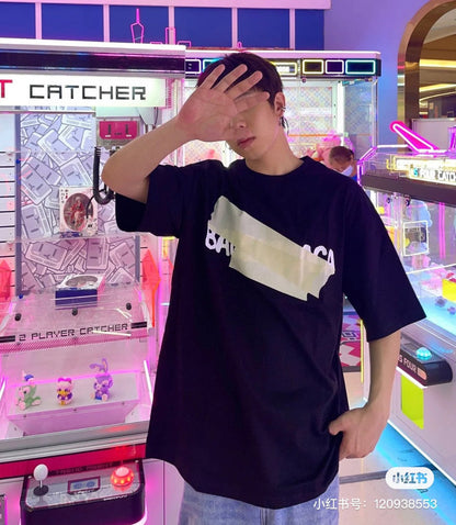 Balenciaga Tape Logo T-Shirt (Black) - logo - replica sneakers