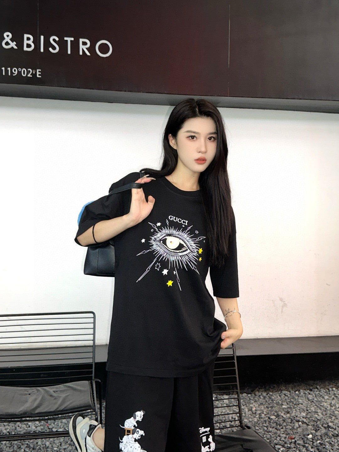 Gucci Mystical Eye Graphic Black T-Shirt - logo - replica sneakers