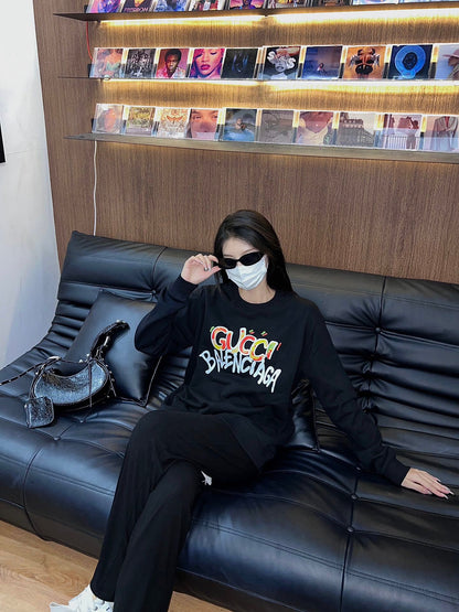 Gucci x Balenciaga Sweatshirt - logo - replica sneakers