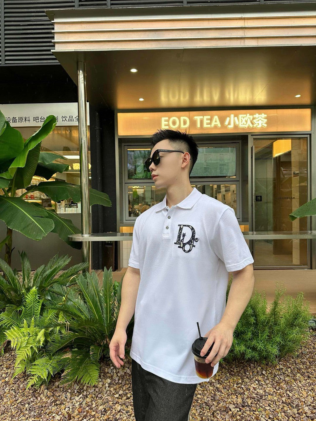 Dior Oblique Embroidered White Polo Shirt - insole - replica sneakers