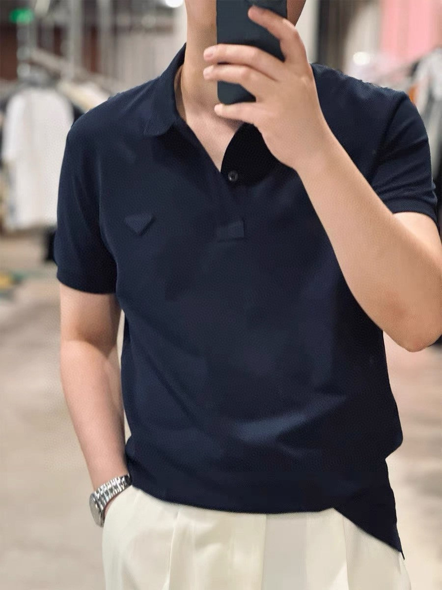 Prada Classic Navy Polo Shirt - logo - replica sneakers
