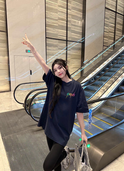 Gucci Lightning Logo T-Shirt - detail - replica sneakers