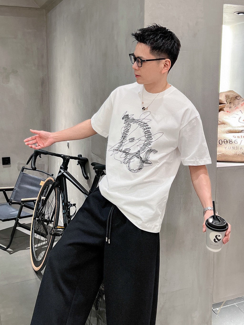 Dior Scribble Design T-Shirt - logo - replica sneakers