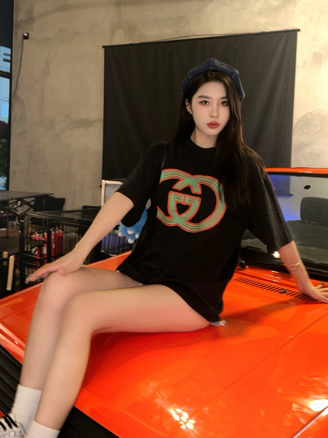 Gucci Multicolor Interlocking G Logo Black T-Shirt - logo - replica sneakers