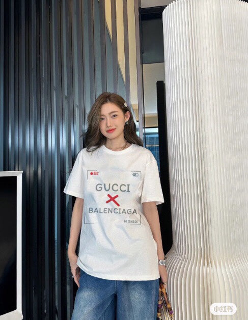 Gucci x Balenciaga Collaboration T-Shirt - White - logo - replica sneakers