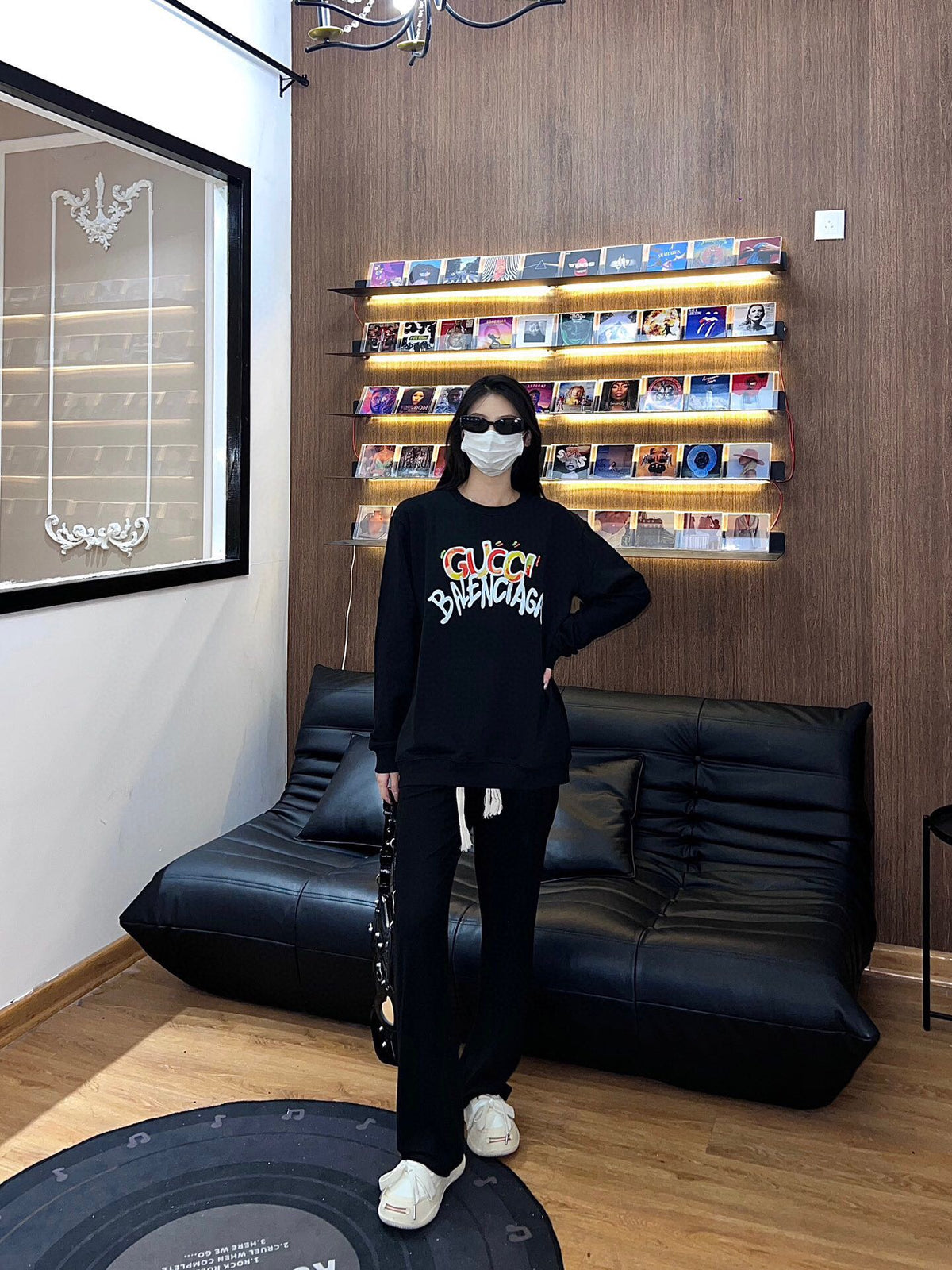 Gucci x Balenciaga Sweatshirt - logo - replica sneakers