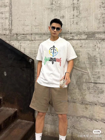 Balenciaga Multicolor Graphic Logo T-Shirt - logo - replica sneakers