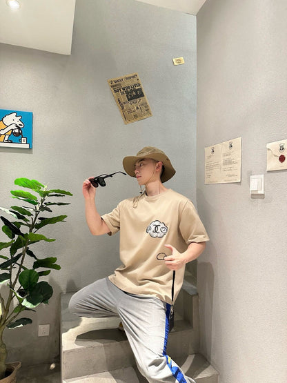 Chanel Cloud Logo T-Shirt in Beige - logo - replica sneakers