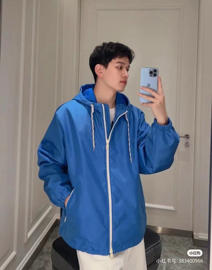 Gucci Blue Hooded Jacket - logo - replica sneakers