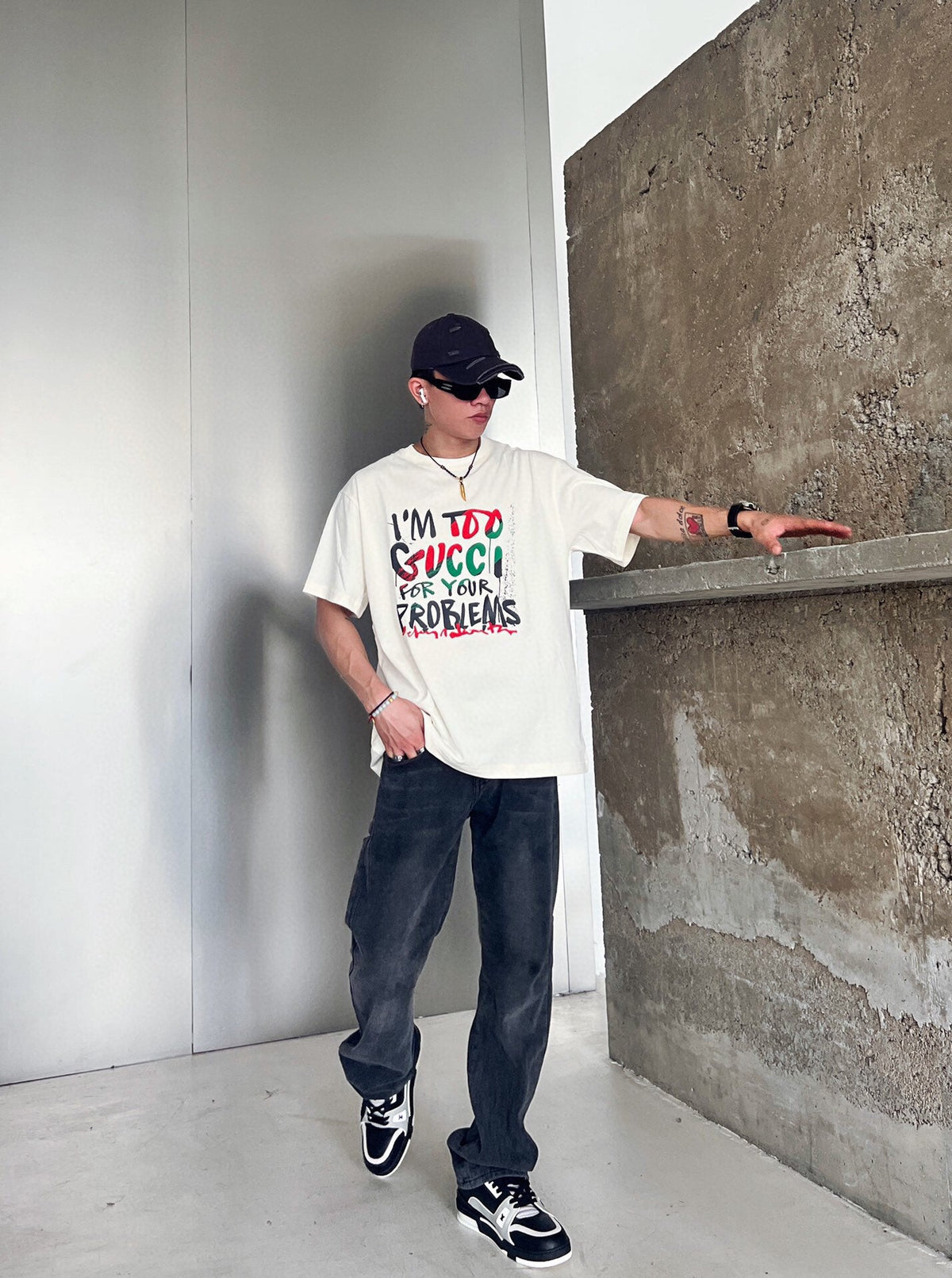 Gucci 'I'm Too Gucci for Your Problems' T-Shirt - logo - replica sneakers