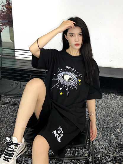 Gucci Mystical Eye Graphic Black T-Shirt - logo - replica sneakers