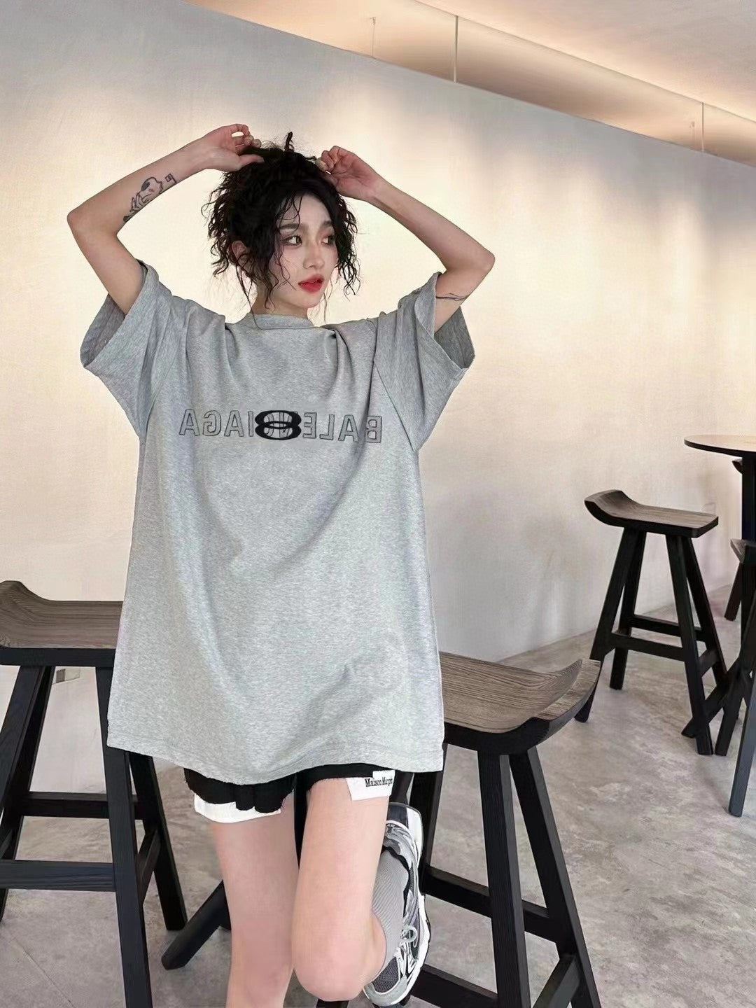 Balenciaga Reflective Logo T-Shirt - logo - replica sneakers