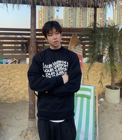Prada Repeated Logo Sweatshirt - logo - replica sneakers