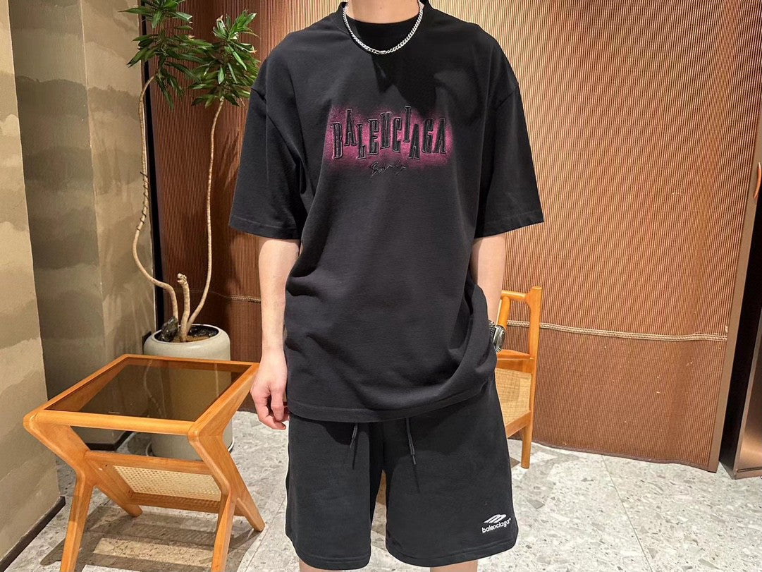 Balenciaga Neon Graphic Logo T-Shirt - logo - replica sneakers