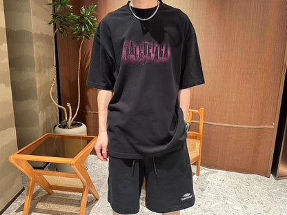 Balenciaga Neon Graphic Logo T-Shirt - logo - replica sneakers