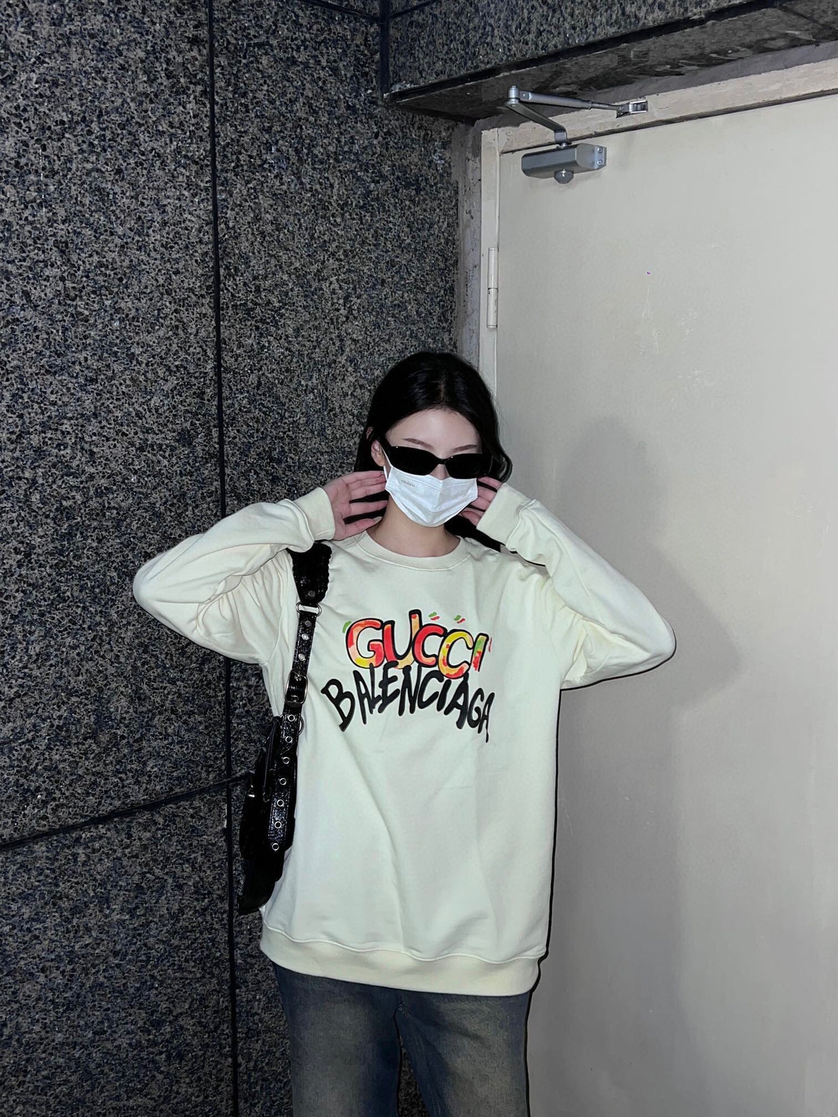 Gucci x Balenciaga Sweatshirt - logo - replica sneakers