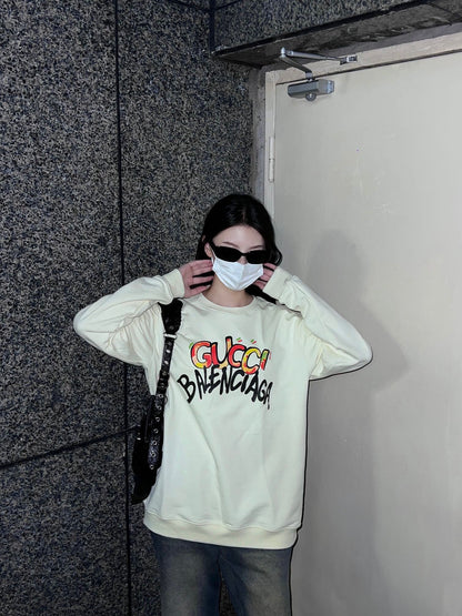 Gucci x Balenciaga Sweatshirt - logo - replica sneakers