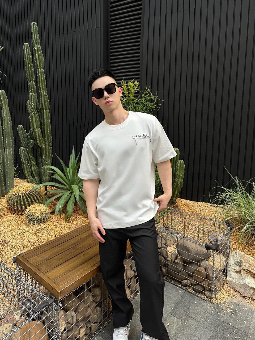 Chanel Logo T-Shirt (White) - logo - replica sneakers
