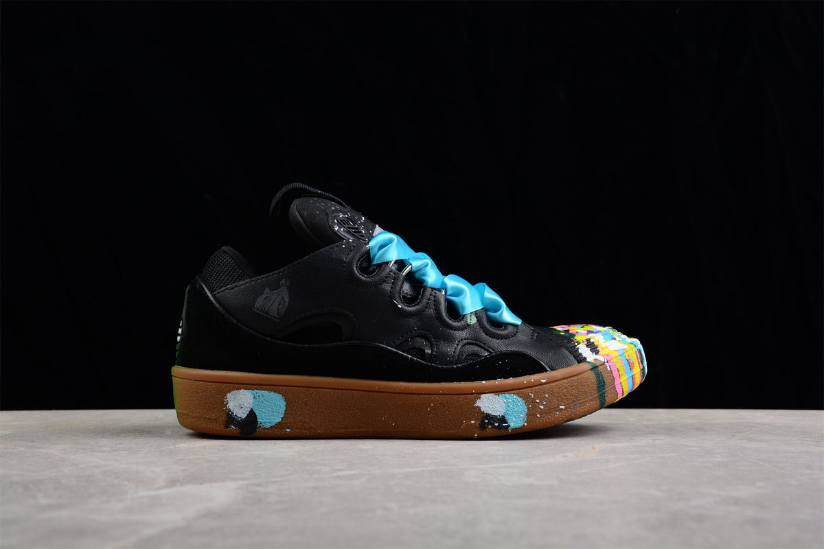 Multicolor Low Top Sneakers - Black Unisex Streetwear Limited Edition - ### Black Multicolor Low Top Sneakers Introducing the Black Multicolor Low Top Sneakers, a bold