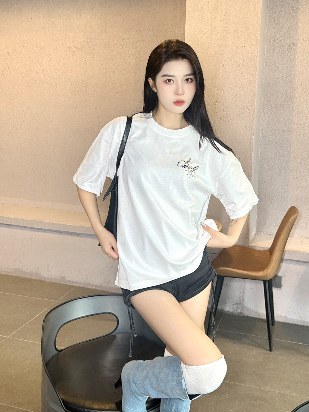 Chanel Signature Logo White T-Shirt - logo - replica sneakers