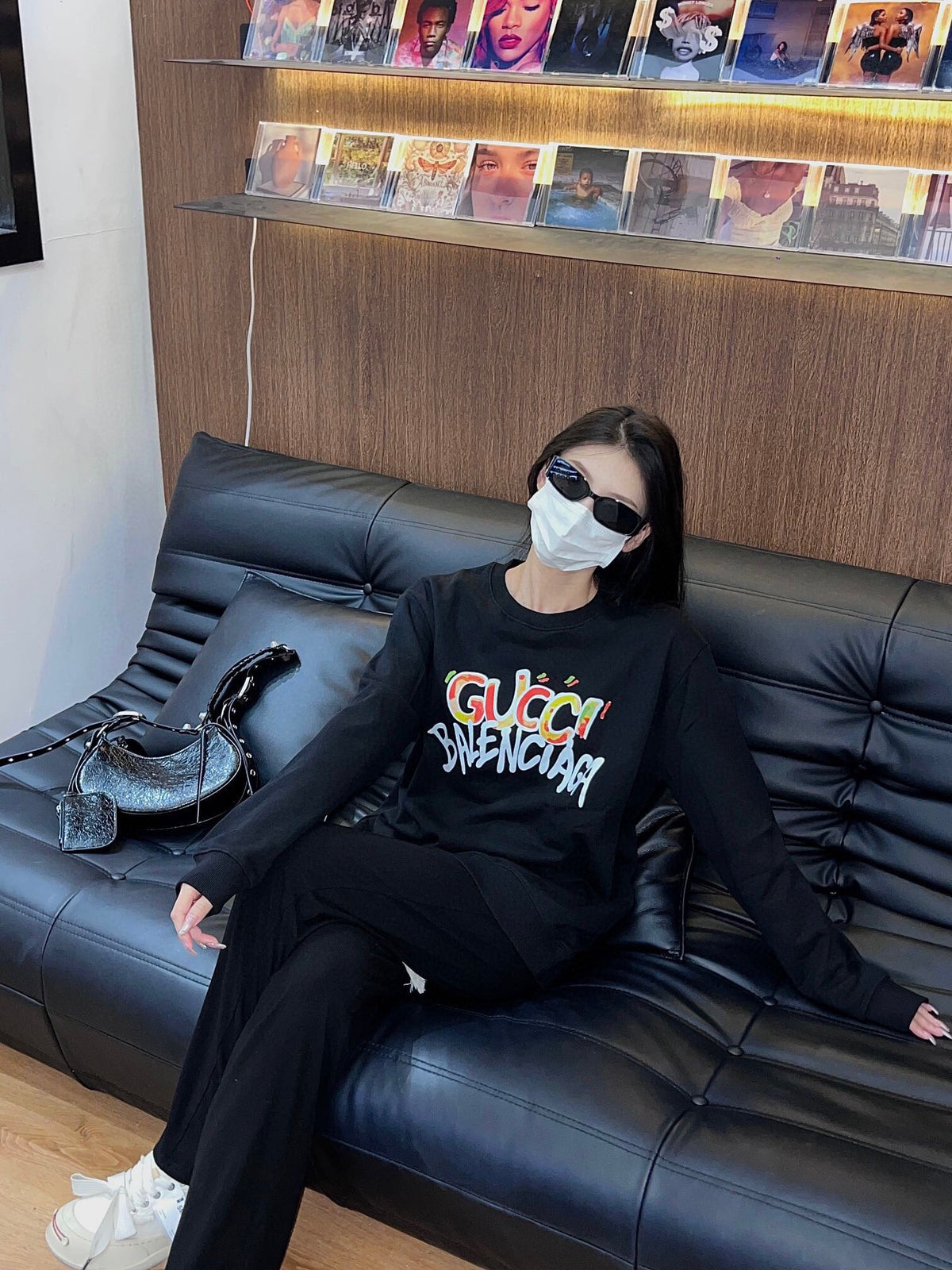 Gucci x Balenciaga Sweatshirt - logo - replica sneakers