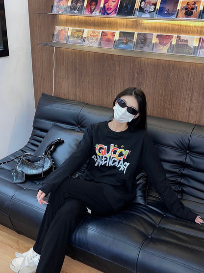 Gucci x Balenciaga Sweatshirt - logo - replica sneakers