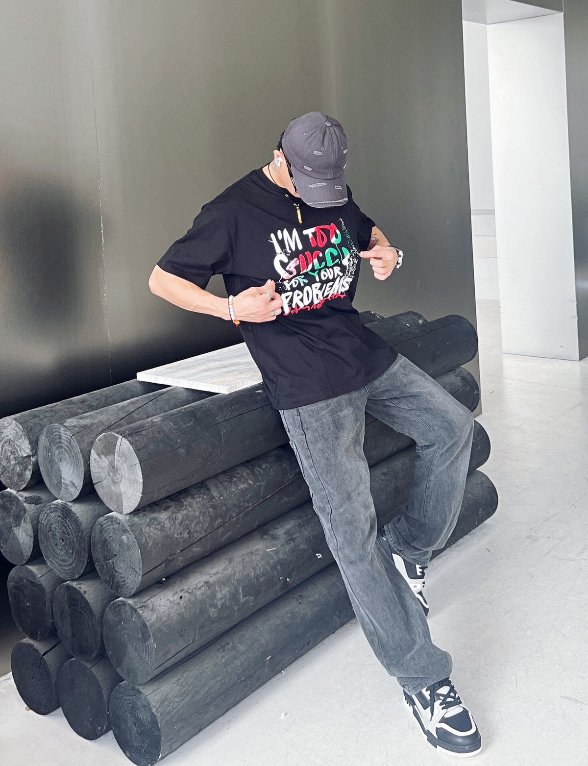 Gucci 'I'm Too Gucci for Your Problems' T-Shirt - Black - logo - replica sneakers