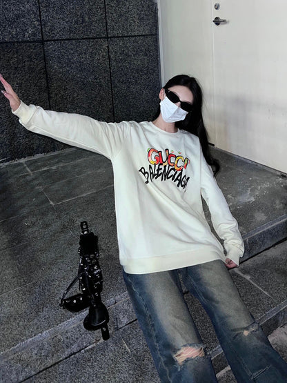 Gucci x Balenciaga Sweatshirt - logo - replica sneakers