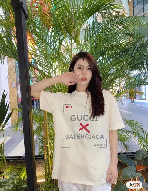 Gucci x Balenciaga Collaboration T-Shirt - White - logo - replica sneakers