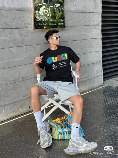 Gucci Retro Game T-Shirt (Black) - logo - replica sneakers