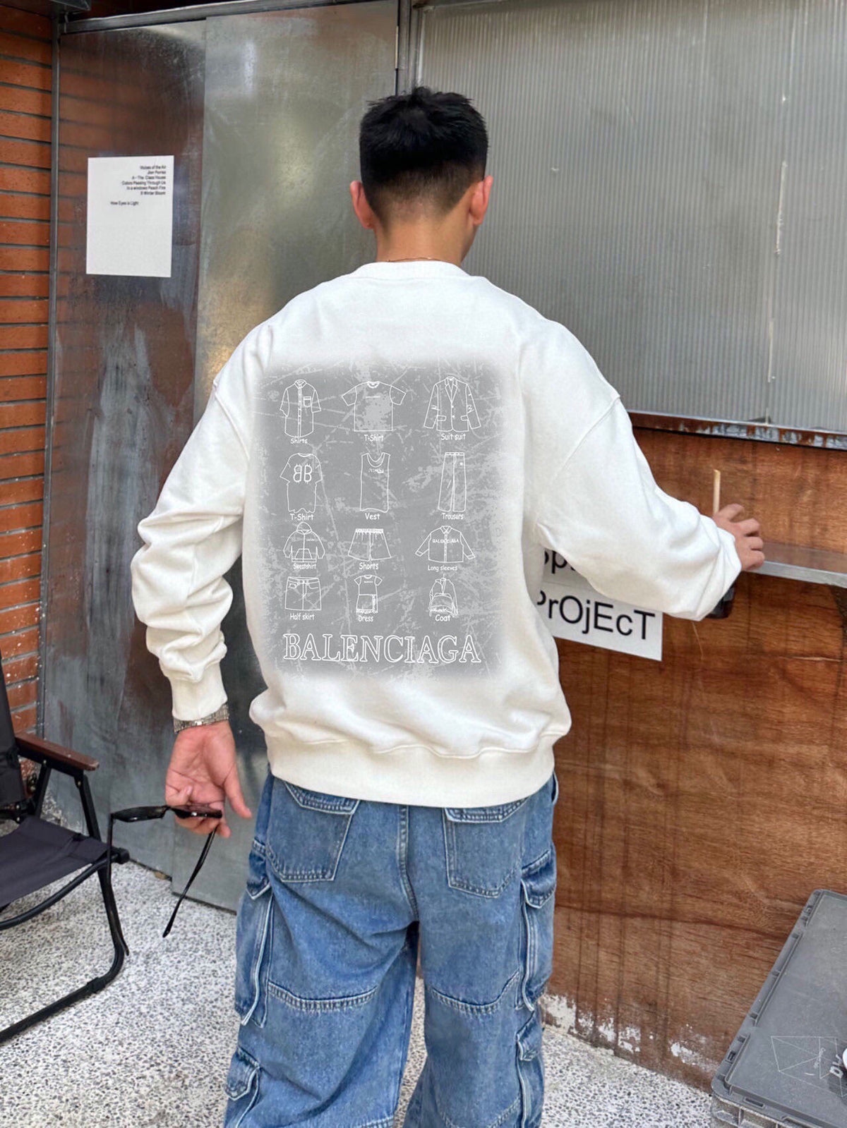 Balenciaga Sweatshirt - logo - replica sneakers