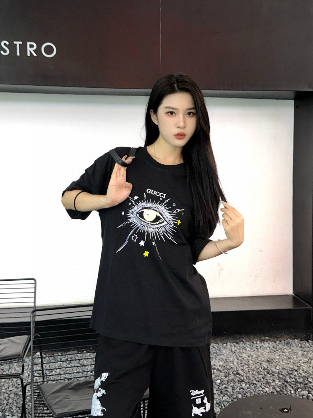 Gucci Mystical Eye Graphic Black T-Shirt - logo - replica sneakers