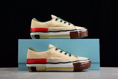 Multi-Color Canvas Low Top Sneakers - White Unisex Streetwear Limited Edition - ### Multi-Color Canvas Low Top Sneakers Elevate your footwear collection with these Multi-Color Canvas Low