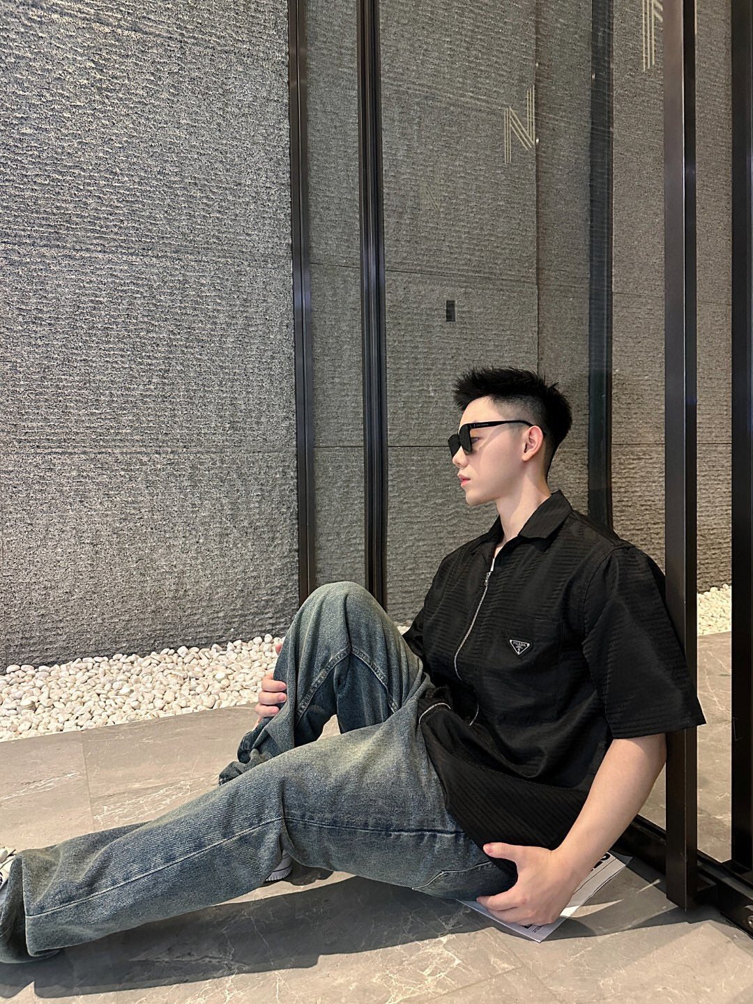 Prada Zip-Up Shirt - box - replica sneakers