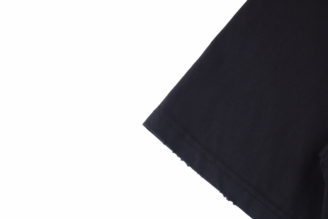 BALENCIAGA LOGO T-SHIRT BLACK YELLOW - back view - replica sneakers