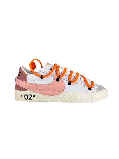 Nike Blazer Low'1977 - Red Unisex Streetwear Limited Edition - The Nike Blazer Low '1977' Custom in pink and orange offers a fresh and bold