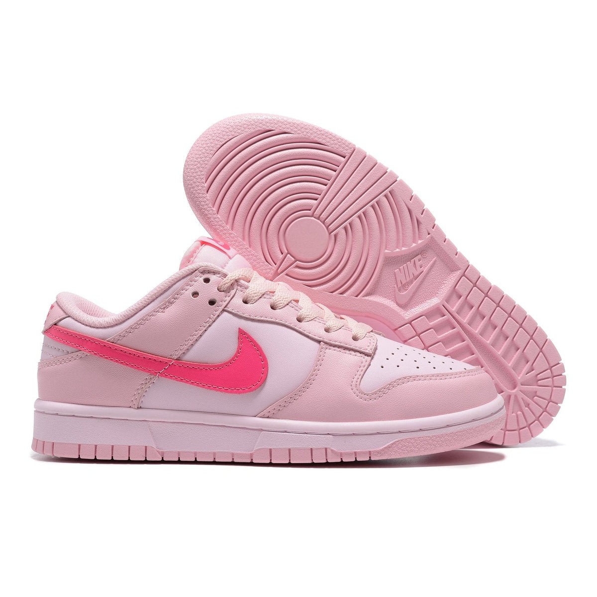 NIKE Dunk Low - Triple Sneakers - Pink Unisex Streetwear Limited Edition