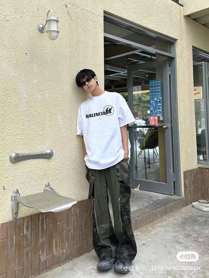BALENCIAGA LOGO T-SHIRT WHITE - detail - replica sneakers