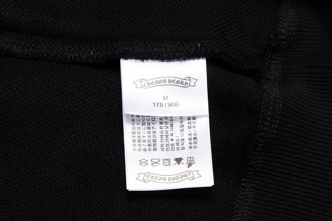 CHROME HEARTS HORSE SHOE LOGO SWEATSHIRT BLACK - detail - replica sneakers