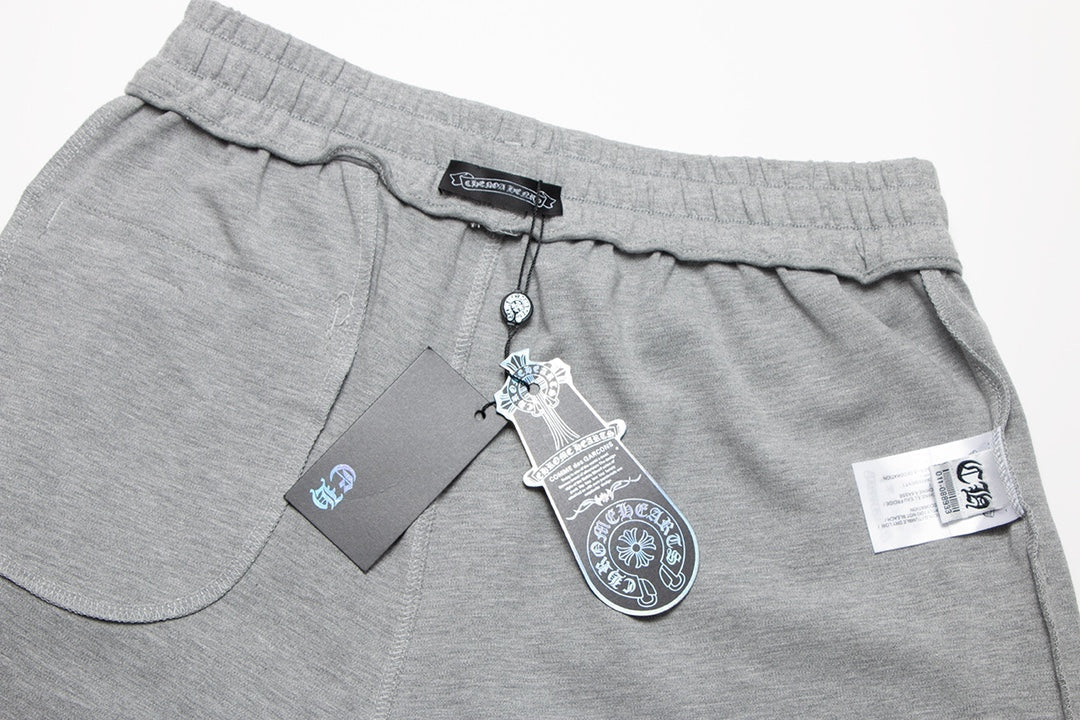 CHROME HEARTS HORSE SHOE LOGO SHORTS GREY - logo - replica sneakers