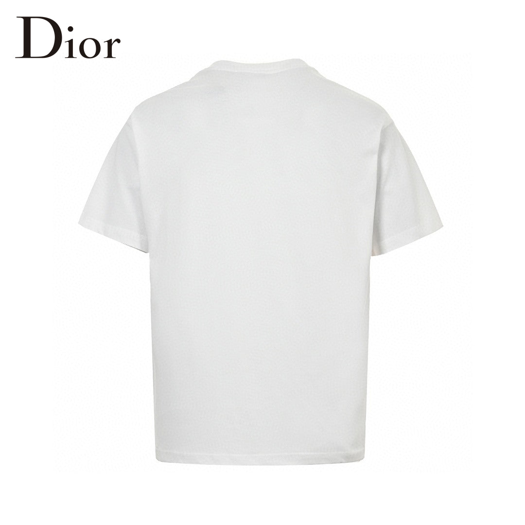 Dior Scribble Design T-shirt - Black Unisex Streetwear Limited Edition - This Dior t-shirt features an abstract scribble design in black on a white background. Made